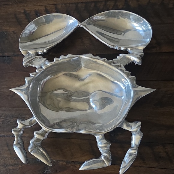 Beautiful Pewter Crab Appetizer Serving Dish. Great Condition!🦀 - Picture 2 of 6